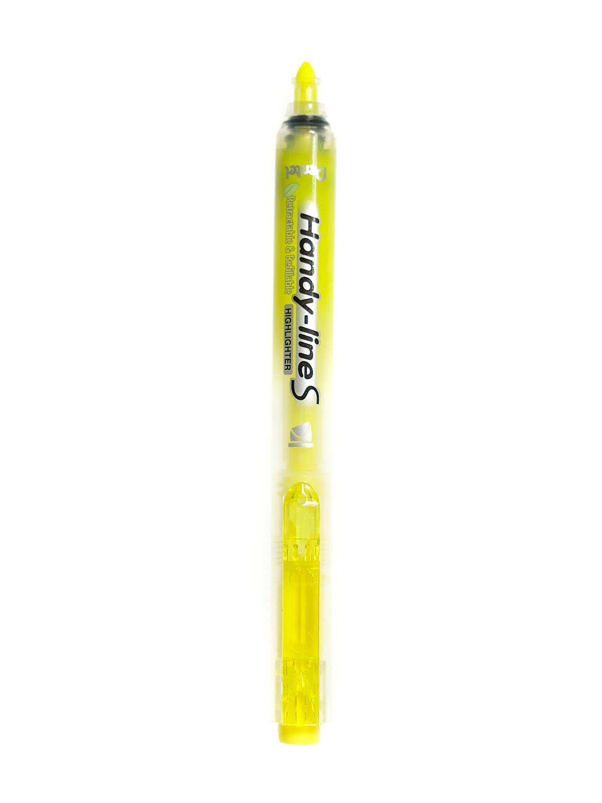 Pentel Handy-Line S Retractable And Refillable Highlighter, Yellow 12-Count (Sxs15-G)