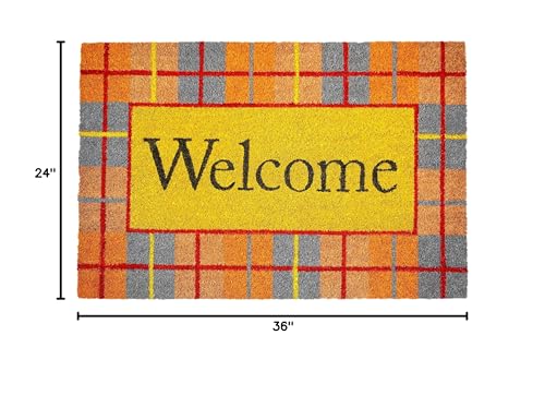 Calloway Mills Fall Plaid Doormat (Multi, 24' X 36' X 0.60')