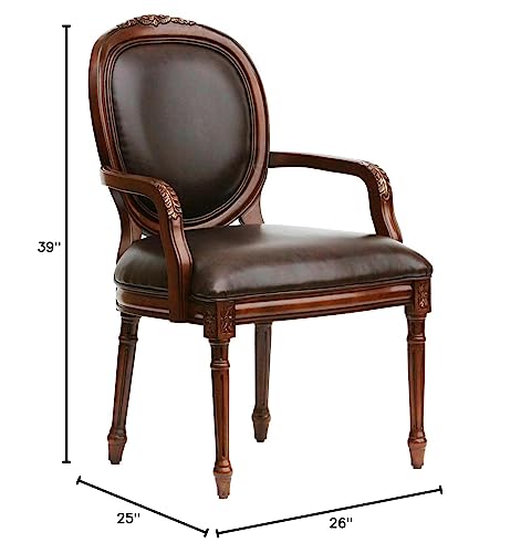 Comfort Pointe Bradford Accent Chair In Cherry Finish , Brown