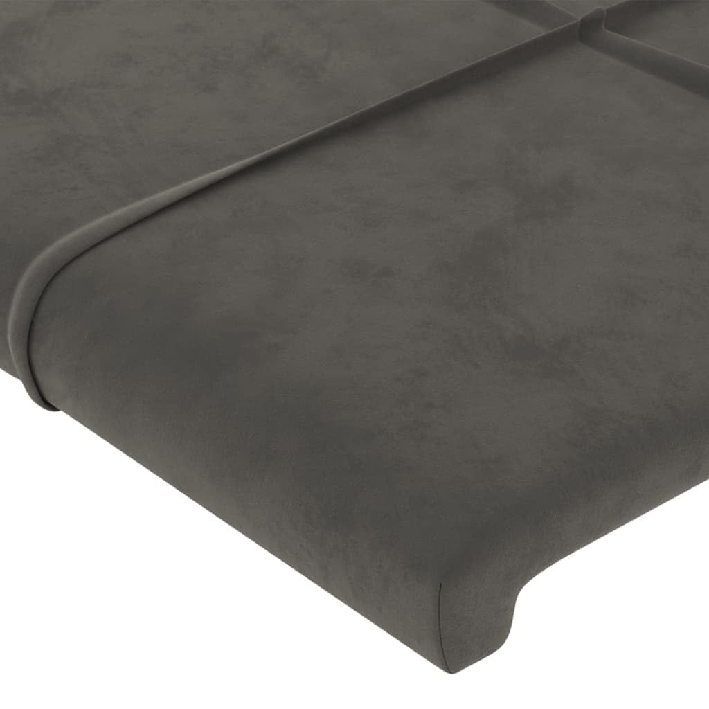 vidaXL Headboards 2 pcs Dark Gray 35.4"x2"x30.7"/34.6" Velvet