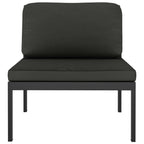 Sectional Middle Sofa with Cushions Aluminum Anthracite