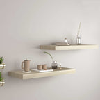 Vidaxl Floating Wall Shelves 2 Pcs Oak 23.6''X9.3''X1.5'' Mdf