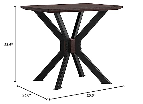 Armen Living Pirate Acacia Modern End Table Brown/Wood