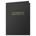 The Gallery Collection, 25 Count, Black, Important Documents Pocket Folders, Golf Foil Stamped, For Professional Use (9 X 12)