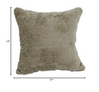 Blazing Needles Square Faux Fur Throw Pillows, 17", Elton Taupe 2 Count