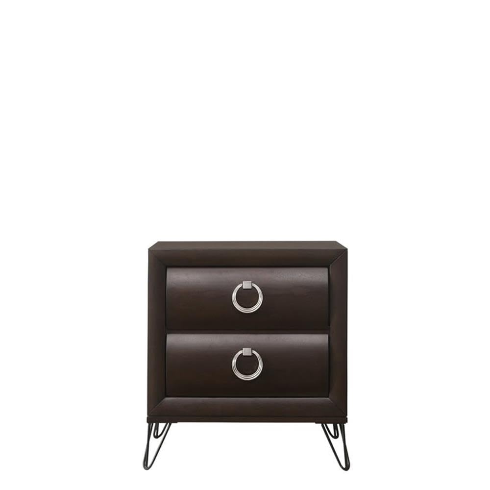 Acme Tablita 2-Drawer Wooden Nightstand In Dark Merlot
