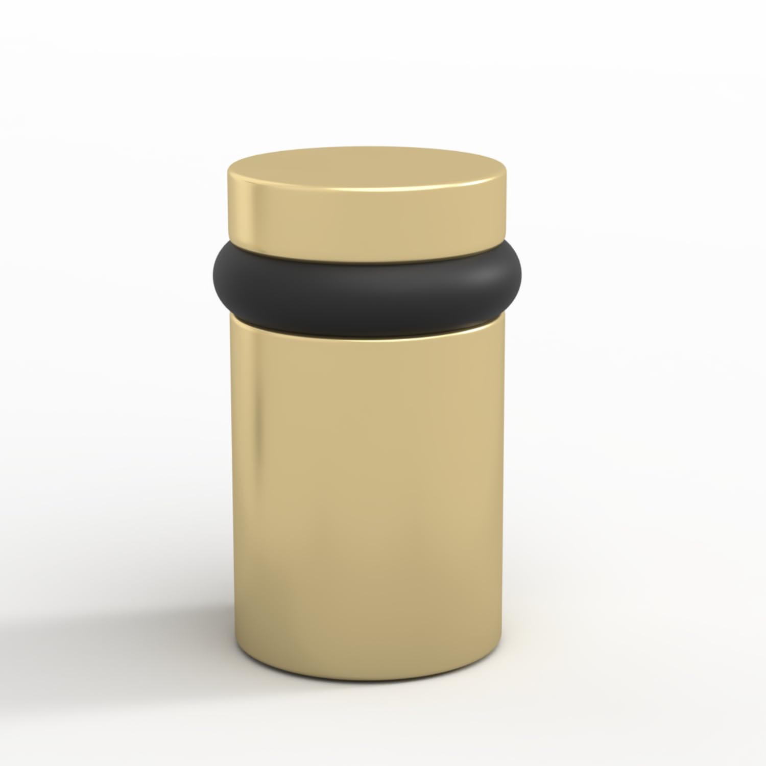 Mega Handles Floor Door Stopper - Wall Protectors From Door Knobs - Satin Brass - 2 Inch