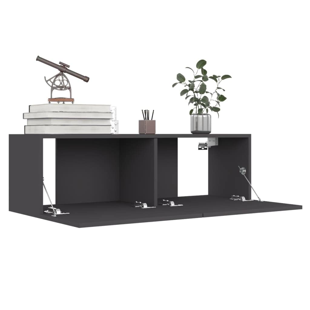 vidaXL TV Cabinet Set 10 Piece Home Living Room Furniture TV Stand HiFi Stereo Cabinet Media Unit Entertainment Center Black Engineered Wood