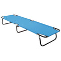 vidaXL Foldable Sun Lounger - Rust-Free Steel Frame, 600D Polyester Fabric Weather-Resistant, Lightweight and Portable - Ideal for Campers, Outdoors - Turquoise Blue, 74.8" x 22.8" x 11".