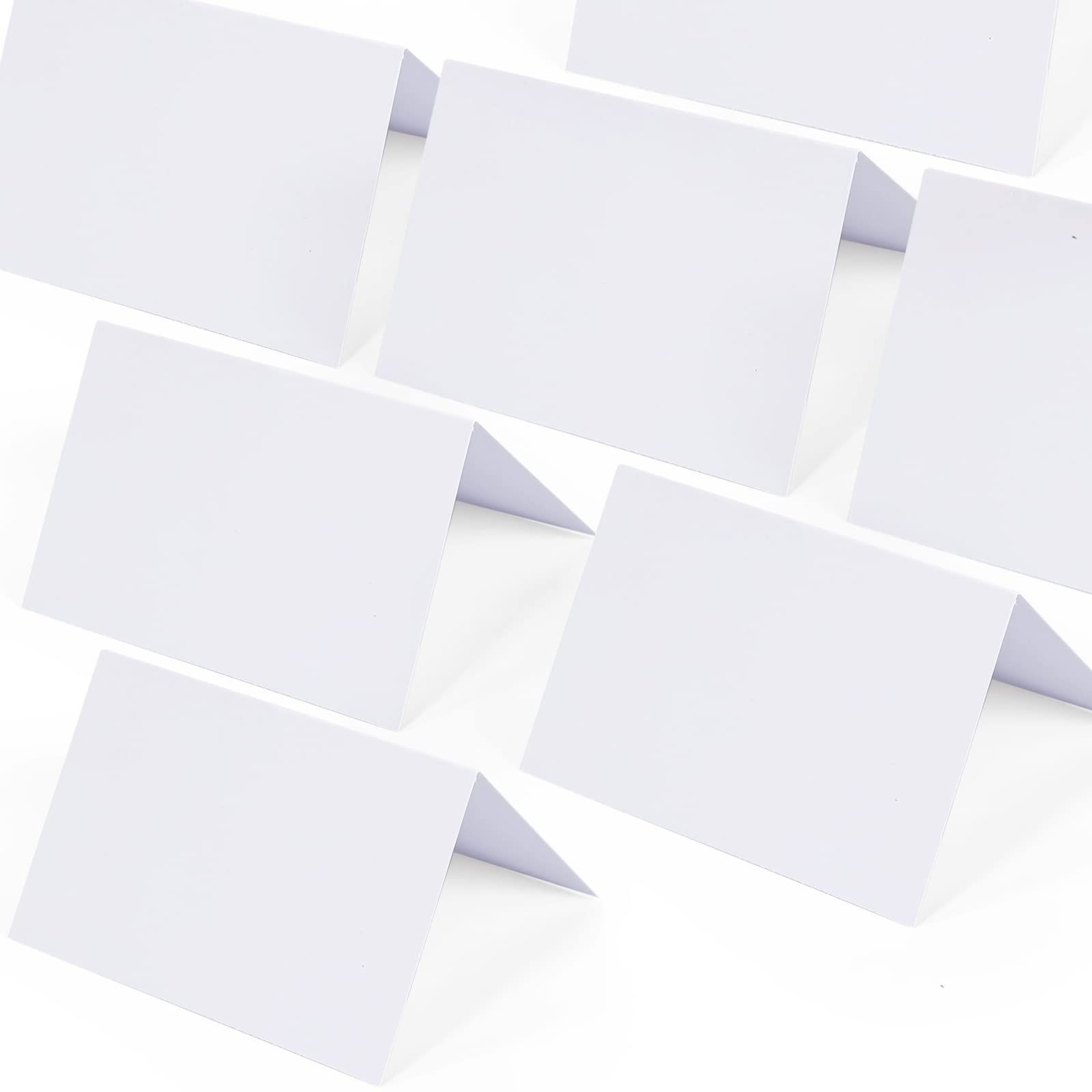 Place Cards for Table Setting - 50 Pcs White Blank Tent Place Cards for Weddings, Name Tents Placecards 3.7 x 2.48(folded)