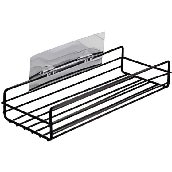 STEFFAN Metal Bathroom Shelf Without Drill | Adhesive Wall Mounted Shampoo & Toiletry Organizer | Multipurpose Bathroom Storage