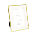 Isaac Jacobs 6x8 (Matted 4x6) Gold Metal Picture Frame, Classic Metal Photo Frame Made For Tabletop & Hanging Display, Home and 