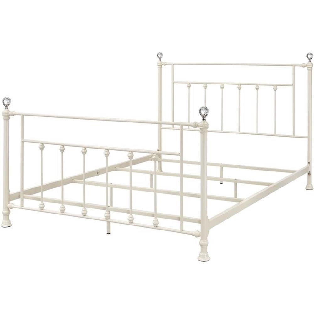 Acme Comet Metal Fame Queen Bed in White