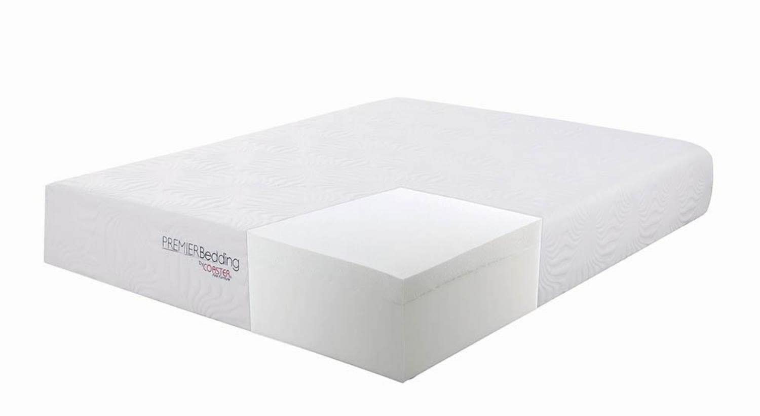 Coaster Home Furnishings Ian Memory Foam Mattress White, Queen