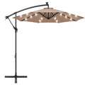 Hiland CT-UMB-T LED Lights Cantilever Umbrella, Tan