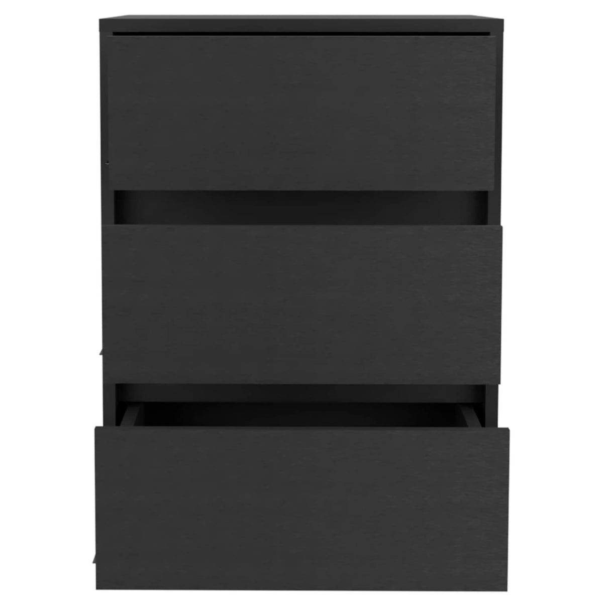 Depot E-Shop Ibero 3 Drawer Filing Cabinet, Four Caster Wheels, Three Drawers, Countertop, Black, for Office