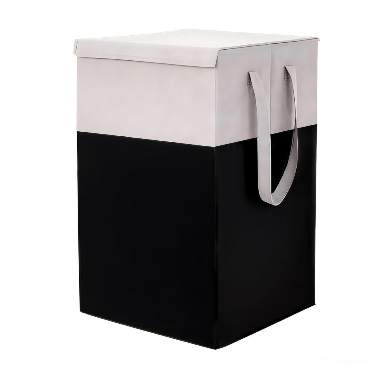 Ink Craft 60L Laundry Basket with Handle, Non Woven Foldable Clothes Storage Hamper, Large Laundry Bag Organizer for Bedroom Bat