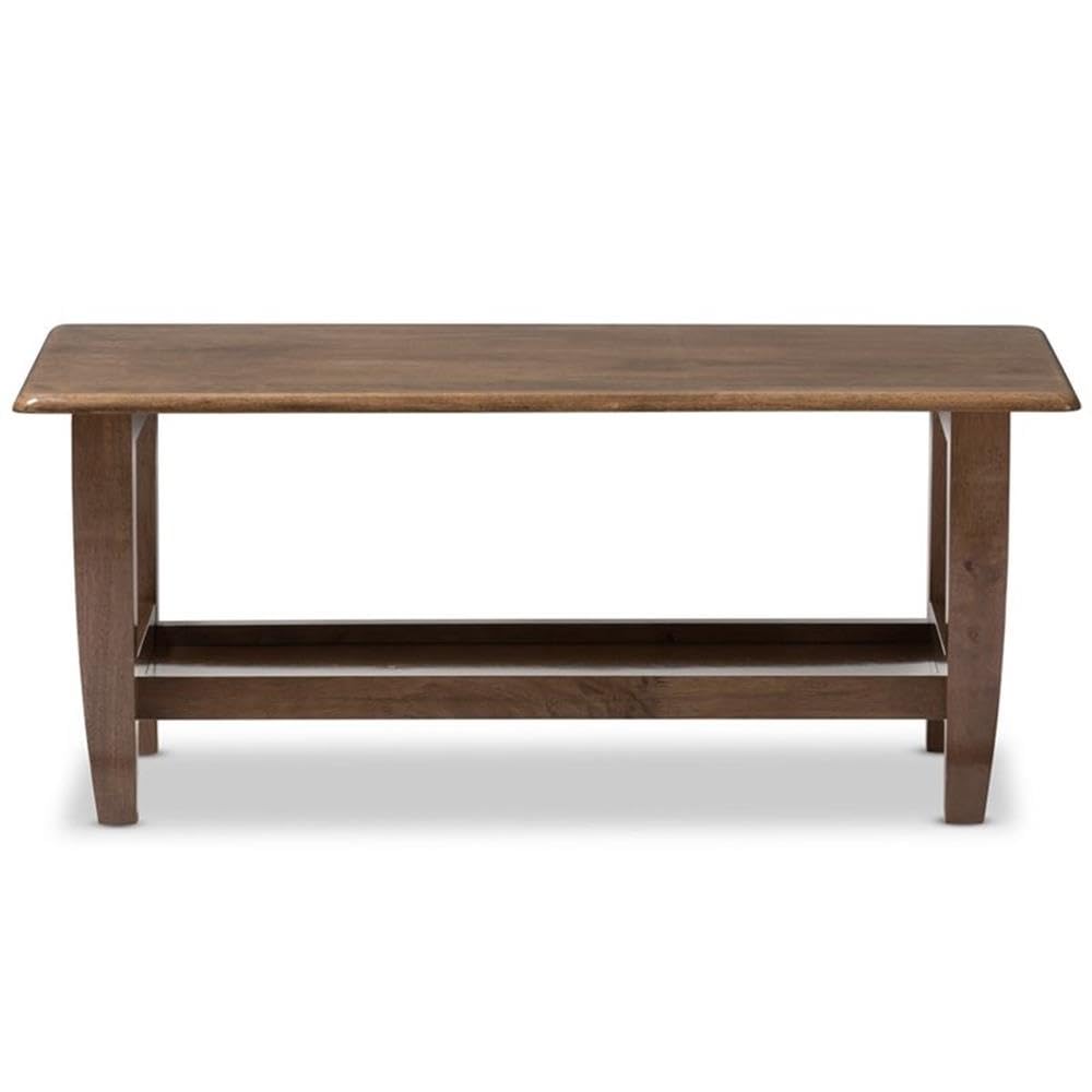 Baxton Studio Pierce Mid-Century Modern Coffee Table Contemporary/Walnut Brown
