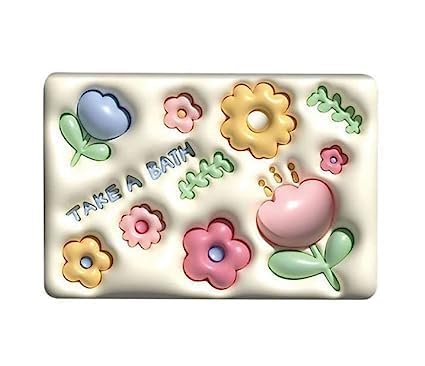 SHOPELLA 3D Mat | 3D Visual AntiSlip Absorbent Mat | 3D Flower Bathroom Rugs Non Slip Bath Mat | Slip Floor Mat Bathroom Rug So