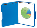 Universal 13521 Deluxe Reinforced Top Tab Folders, 2 Fasteners, 1/3 Tab, Letter, Blue (Box Of 50)