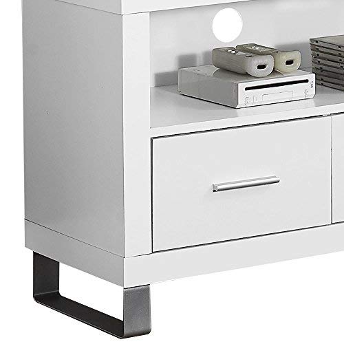 Monarch Specialties , TV Console with 4 Drawers, White, 60'L
