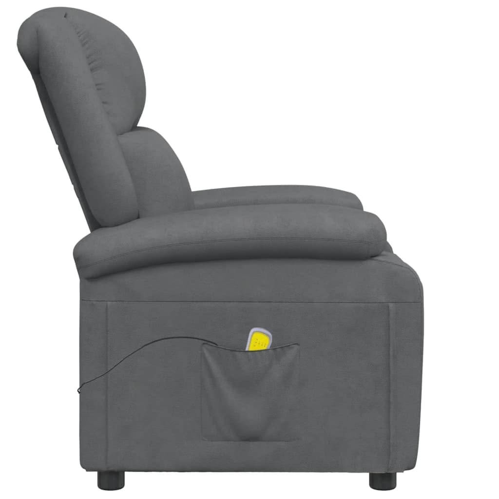 vidaXL Modern Anthracite Massage Recliner Chair with Faux Leather Upholstery, Perfect for Home and Office Relaxation