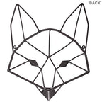 Everydecor Metal Fox Head Wall Art Decor - Brown Geometric Design, 35L x 16W inches for Home, Office, Kitchen, and Farmhouse Use