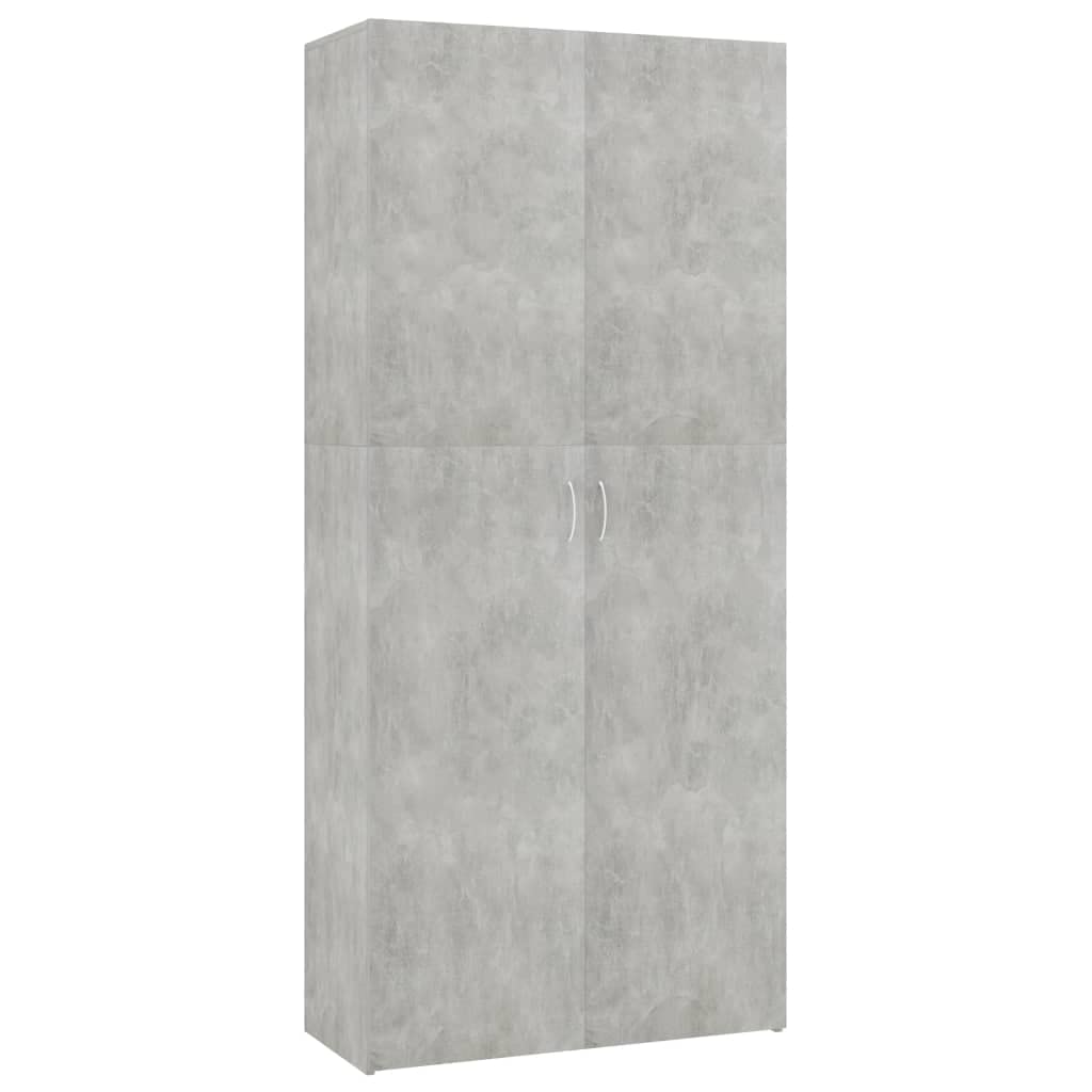 vidaXL Shoe Cabinet Concrete Gray 31.5&quot;x14&quot;x70.9&quot; Chipboard