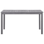 vidaXL Solid Acacia Wood Patio Table Gray Wash Garden Dining Dinner Table