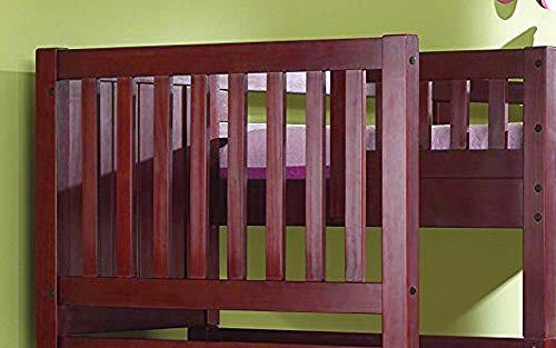 American Furniture Classics Mission Staircase Merlot Bunk Bed, Twin Over Twin