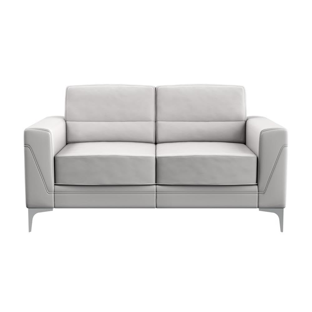Global Furniture USA U6109 Gray Fabric PVC Loveseat with Metal Legs
