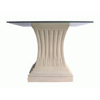 Anderson Teak Legacy Pedestal Dining Table in Natural Beige