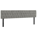 Vidaxl Headboards 2 Pcs Light Gray 39.4"X2.8"X30.7"/34.6" Velvet