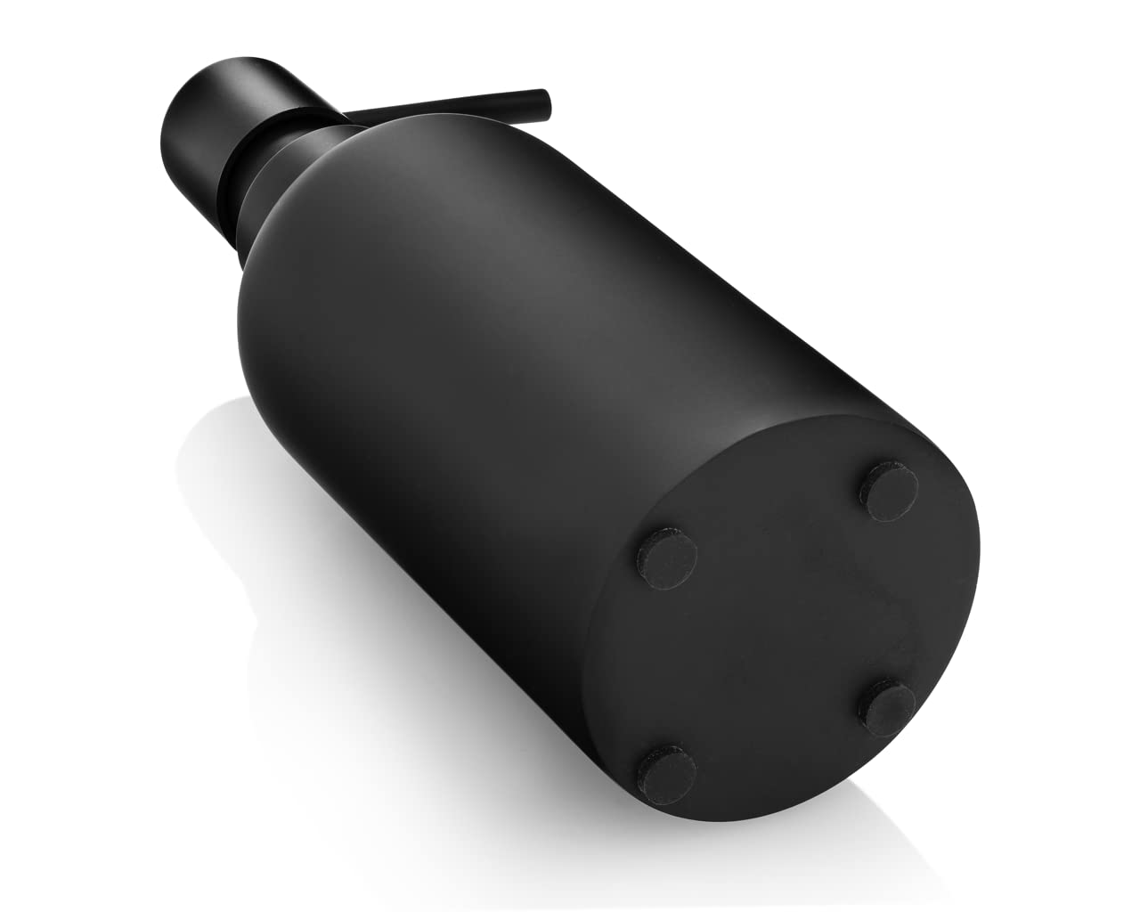 Essentra Home Matte Black Soap Dispenser 10 Fl Oz / 300Ml | Modern Bathroom Countertop Soap Dispensers | Refillable Pump Dispens