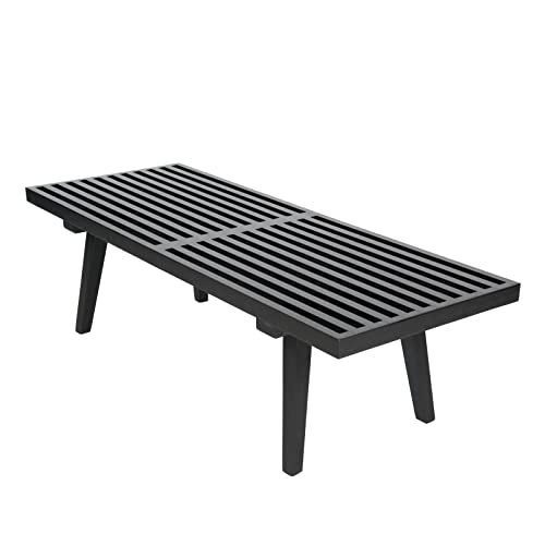 LeisureMod MidCentury Inwood Platform Bench  4 Feet