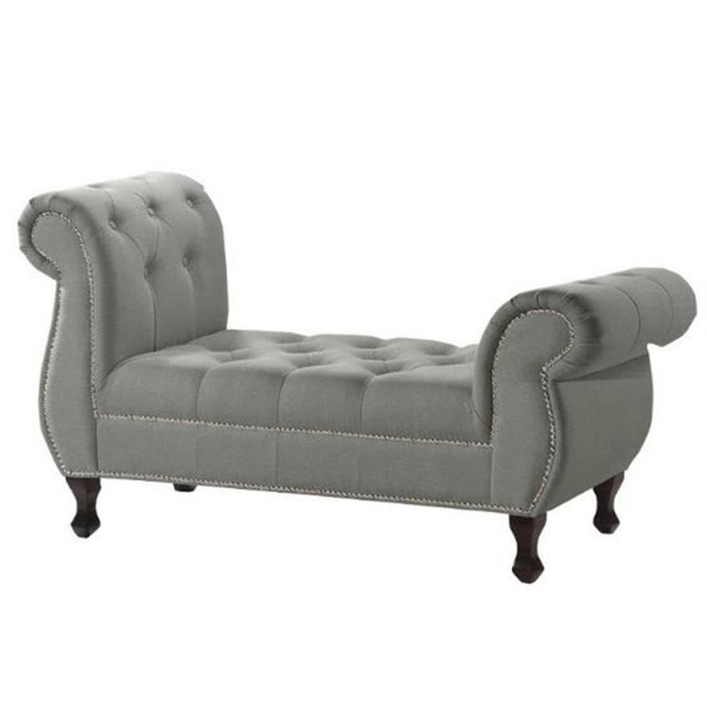 Baxton Studio Ipswich Bench, One Size, Grey