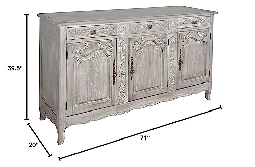 AFD Home Mystique Gray French Country Buffet - Thumbnail 3