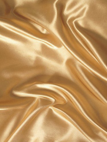Mk Collection 4Pc Soft Silky Satin Solid Color Deep Pocket Sheet Set (Gold, Full)