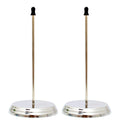 2Pcs Silver Desk Straight Rod Paper Holder Reciept Poker Ticket Stabbers Check Spindle Holder For Receipts Fork Stick And Paper