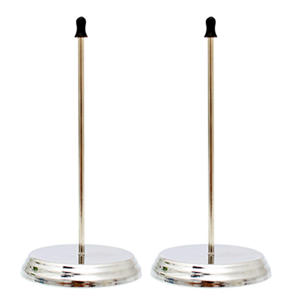 2Pcs Silver Desk Straight Rod Paper Holder Reciept Poker Ticket Stabbers Check Spindle Holder For Receipts Fork Stick And Paper