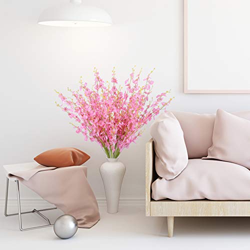 Bomarolan Artificial Dancing Lady Orchid Silk Faux Flowers Fake Butterfly Orchids 10 Pcs Real Touch For Wedding Home Office Part