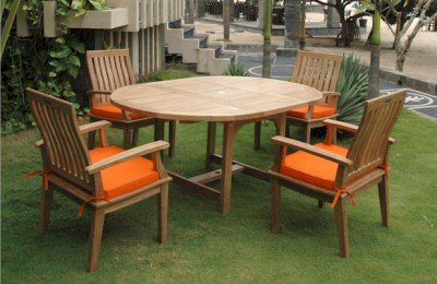 Anderson Teak Bahama Brianna 7-Pieces Extension Dining Set