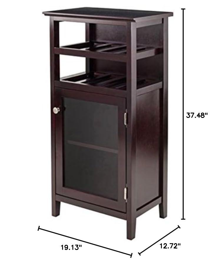 Ergode Alta Wine Storage Shelf: Modern Espresso Design, 8 Bottle Capacity