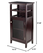 Ergode Alta Wine Storage Shelf: Modern Espresso Design, 8 Bottle Capacity