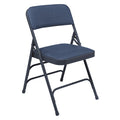 National Public Seating 1304 Folding Chair, Vinyl Upholstered, Blue