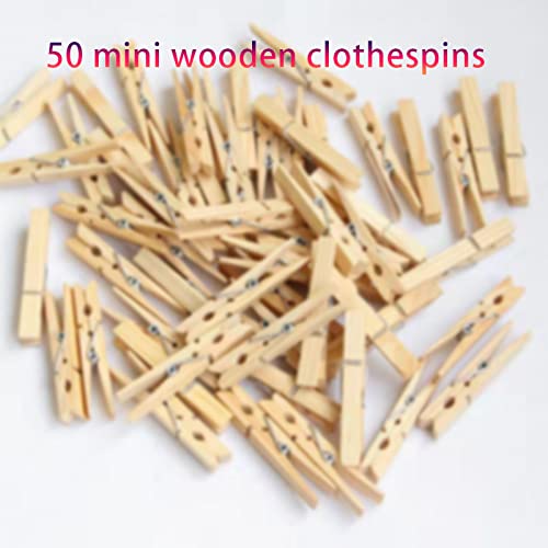 Muruseni Don'T Say Baby Clothespin Games Sign(1 Sign + 50 Mini Clothespins), Baby Shower Games, Golden Leaf,Gender Neutral Baby