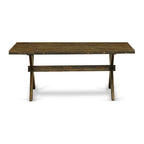 East West Furniture XT777 X-Style Mid-Century Modern Dining Table - a Rectangle Kitchen Table Top with Stylish Legs, 40x72 Inch, Multi-Color