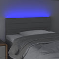 vidaXL LED Headboard, Upholstered Headboard for Bed Home, Bed Headboard with LED Light, Bedroom Furniture, Light Gray 39.4"x2"x30.7"/34.6" Fabric