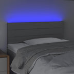 vidaXL LED Headboard, Upholstered Headboard for Bed Home, Bed Headboard with LED Light, Bedroom Furniture, Light Gray 39.4"x2"x30.7"/34.6" Fabric
