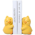 Cute Hug Ducks Decorative Bookends, Unique Book Ends to Hold Books Creative Resin Book Holder Stopper for Home Office Desk Books